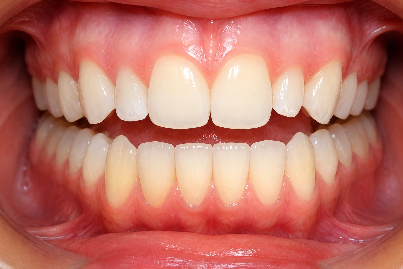 Real Invisalign® before and after smile transformation showing improved tooth alignment and enhanced smile aesthetics with clear aligners.